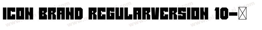 icon brand RegularVersion 10字体转换